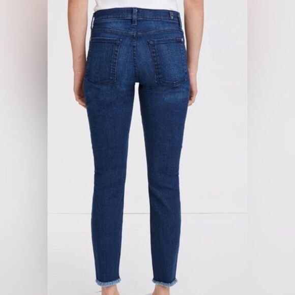 7 for all mankind The Ankle Skinny Jean with Raw Hem Size 31 EUC - Picture 3 of 11